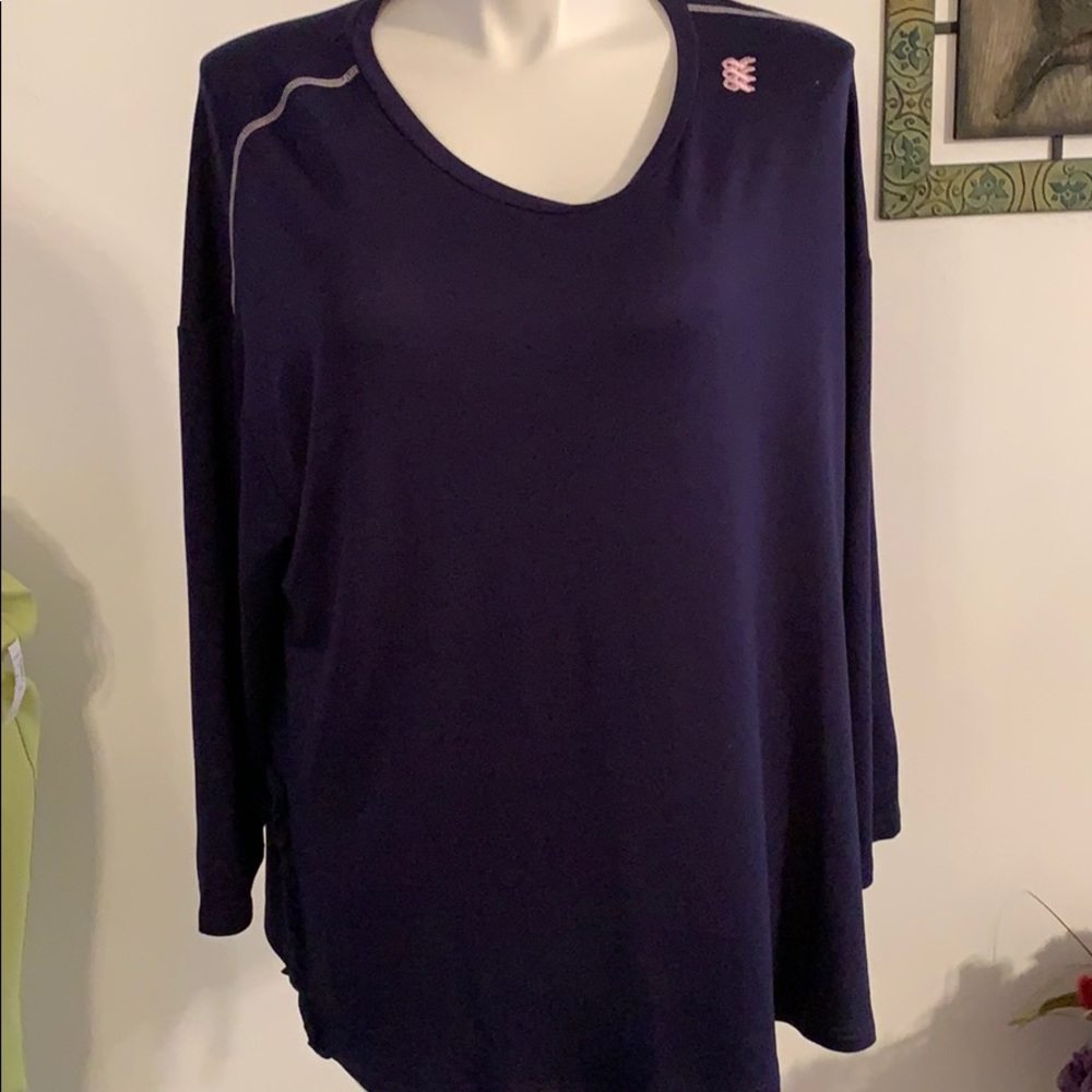 3x NWT Navy Blue Cancer Tunic with Pink Trim from Catherine’s